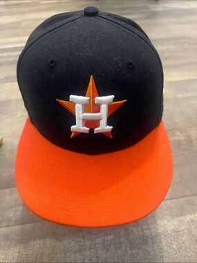 MLB Houston Astros Black and Orange Fitted Hat New Era